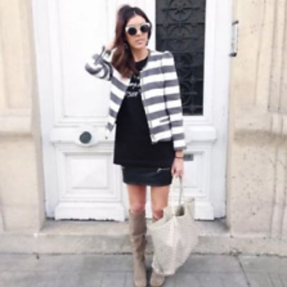Zara Bold Stripes Blazer - Picture 2 of 8